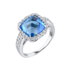 Кольцо  Topaz & Diamonds White Gold (38104) №2