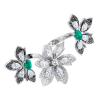 Кольцо  1,25 ct Emerald & 4,11 сt White & 0.70 ct Black Diamonds (39739) №5