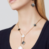 Серьги Van Cleef & Arpels Magic Alhambra 3 motifs Yellow Gold White & Gray mother-of-pearl Onyx VCARD79000 (38018) №4