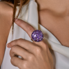 Кольцо  White Gold & Amethyst (43390) №5