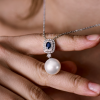 Подвеска UTOPIA Gallery Collection Diamonds & Pearl & Blue Sapphire YGP6BBZSS (40471) №6
