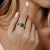 Кольцо  Natural Emerald 3.19 ct Vivid Green/VS & Diamonds 1.25 ct (37502) №8