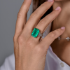 Кольцо  COLOMBIA EMERALD 7,8 ct Intense Bluish Green/I1 (43407) №8