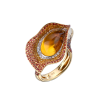 Кольцо  Yellow Gold & Diamond & Сitrine (40705) №3