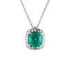 Подвеска  0,84 ct Natural Emerald Cushion & 0,20 ct Diamonds (40595) №5