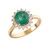Кольцо  Природный изумруд 1,90 ct Moderate Bluish Green/I1 (4768) №3