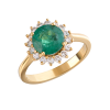 Кольцо  Природный изумруд 1,90 ct Moderate Bluish Green/I1 (4768) №5