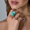 Кольцо  Chalcedony & Diamonds & Amethyst in White Gold (42669) №7