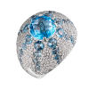 Кольцо RalfDiamonds Natural Blue Topaz 6.80 ct & Round Diamonds 2.36 ct (36910) №7