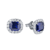 Серьги Maximilian Maximillian 2 Natural Sapphires 3.74/3.65 ct Vivid Blie Madagascar Earrings (35759) №6