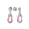 Серьги  White Gold & Diamonds & Rose Quartz (41617) №2