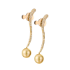 Серьги  Champagne-colored Pearls & Diamonds & Yellow Gold (41485) №2