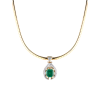 Колье  с изумрудом 3,60 ct Strong Bluish Green/SI1 и бриллиантами (39131) №5