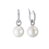 Серьги UTOPIA Gallery Pearl 15,5 мм & Diamond & White Gold (43499) №2