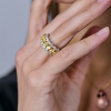 Кольцо  6,75 ct Pear Cut Diamonds Yellow & White Gold (40454) №7