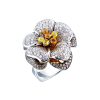 Кольцо  0,45 ct Natural Sapphire & 2,15 ct White & Fancy Deep Brown - Fancy Deep Yellowish Brown Diamonds & White Gold (39709) №2