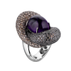 Кольцо RalfDiamonds Fancy Brown & Black Diamonds & Cushion Amethyst RDR (37375) №6