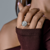 Кольцо  6,78 ct K/SI1 Round Cut Diamond & Rose & White Gold (42008) №7