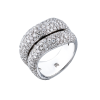 Кольцо H.Stern Double Band Ring In Solid Hammered White Gold & Diamonds (40946) №4