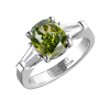 Кольцо  с бриллиантом 3,02 ct Fancy Vivid Yellowish Green/VS2 (36139) №3