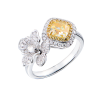 Кольцо GIA 1,02 ct Fancy Light Yellow/VS1 Cushion Cut & White Gold (43225) №3
