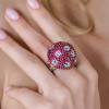 Кольцо  The Shrooms Rubies & Diamonds & White Gold (40178) №7
