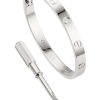 Браслет Cartier Love 4 Diamond Classic Model White Gold (SIZE 17) CRB6070117 (41554) №4