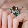 Кольцо  White Gold & Smoky Quartz & Diamonds & Tourmalines (40121) №6