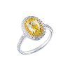 Кольцо GIA 1,20 ct Fancy Yellow/VS2 Oval Cut & White & Yellow Gold (43196) №3