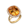 Кольцо  13,9 ct Citrine & Diamonds & Yellow Gold (41133) №2