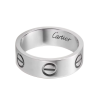 Кольцо  в стиле Cartier Love White Gold (Size 62) (41584) №2