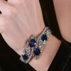 Браслет  30,20 ct Blue Natural Treated Sapphires & 7,05 ct Natural Diamonds (39990) №8