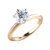 Кольцо Tiffany & Co Round Brilliant 0,59 ct H/VVS2 Platinum & Yellow Gold (40436) №4