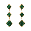 Серьги Van Cleef & Arpels Magic Alhambra 3 motifs yellow gold Malachite VCARO2AG00 (39315) №3