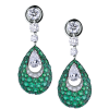 Серьги GRAFF Bombe Pavilion Emerald and Diamonds Earrings (35783) №3