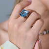 Кольцо  13,53 ct Natural Aquamarine Light Greenish Blue (40651) №6