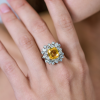 Кольцо  4.14 ct Natural Sapphire Intense Yellow & Diamonds (39642) №7