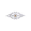 Брошь  1,0 сt Round Cut Diamonds & 0.95 ct Orange Sapphire (38928) №5