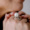 Кольцо RalfDiamonds White Gold 13.5 mm Pearl Diamonds Ring (33941) №11