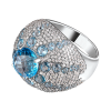 Кольцо RalfDiamonds Natural Blue Topaz 6.80 ct & Round Diamonds 2.36 ct (36910) №11