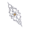 Брошь  1,0 сt Round Cut Diamonds & 0.95 ct Orange Sapphire (38928) №6