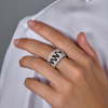 Кольцо Palmiero Jewellery Design 4,20 ct Black & White Round Cut Diamonds (43417) №7