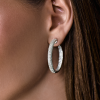 Серьги  6,10 ct G/VS2 Round Cut Diamonds Hoop (43003) №8