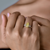 Кольцо GIA 4,02 ct Natural Fancy Yellow/VS2 Pear Cut Diamond (41856) №7