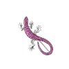 Брошь  Lizard Ruby & White Gold (43505) №2