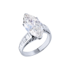 Кольцо  4,74 ct K/VS1 Marquise cut Diamond & Square cut diamonds (38231) №3