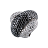 Кольцо  11,50 ct Black & White Round Cut Diamonds & White Gold (41073) №2
