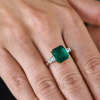 Кольцо Yanush Gioielli 4,49 ct Natural Octagonal Cut Vivid Green Emerald Zambia & Diamonds YR31066TTEM (40307) №8