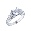 Кольцо  0,92 ct G/VS1 Round Diamond & 0.25 ct Diamonds (37368) №3