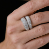 Кольцо H.Stern Double Band Ring In Solid Hammered White Gold & Diamonds (40946) №5